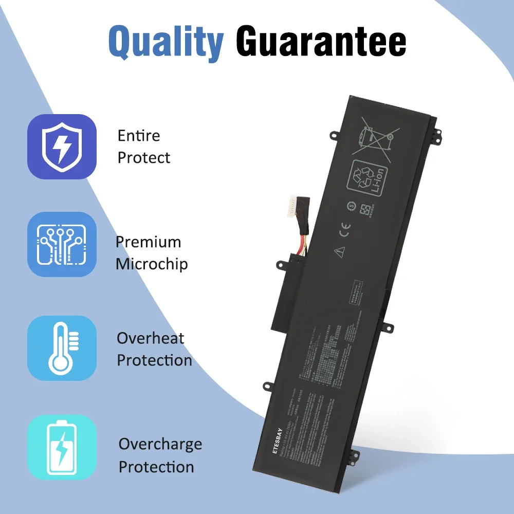 ETESBAY C41N1837 Laptop Battery For Asus ROG Zephyrus M S GU502G GX502G GA502D GA502DU GU532LV GX532GV TUF Dash F15 FX516PR 76WH