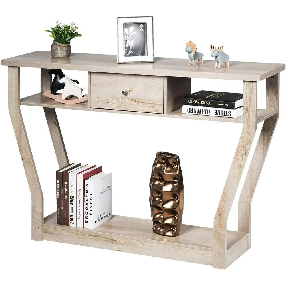 ole Table Easy Assembly Entryway Table W/Storage Der and Bottom Shel, Muti-unctional Home urniture or Hallway, Living Room, Bedr
