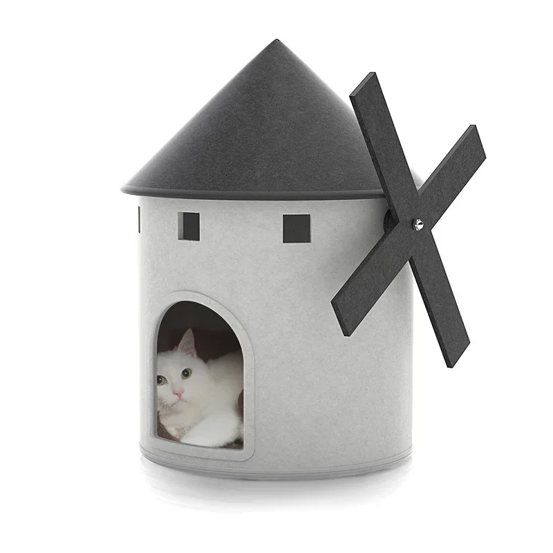 Windmill full and semi-enclosed house cat small dog tent
