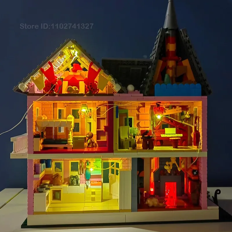 1349-delige Koraallijnen Bouwsteenset Roze Paleis Model Appartement Ideeën Filmarchitectuur Speelgoed Voor Jongens En Meisjes Kerstcadeau