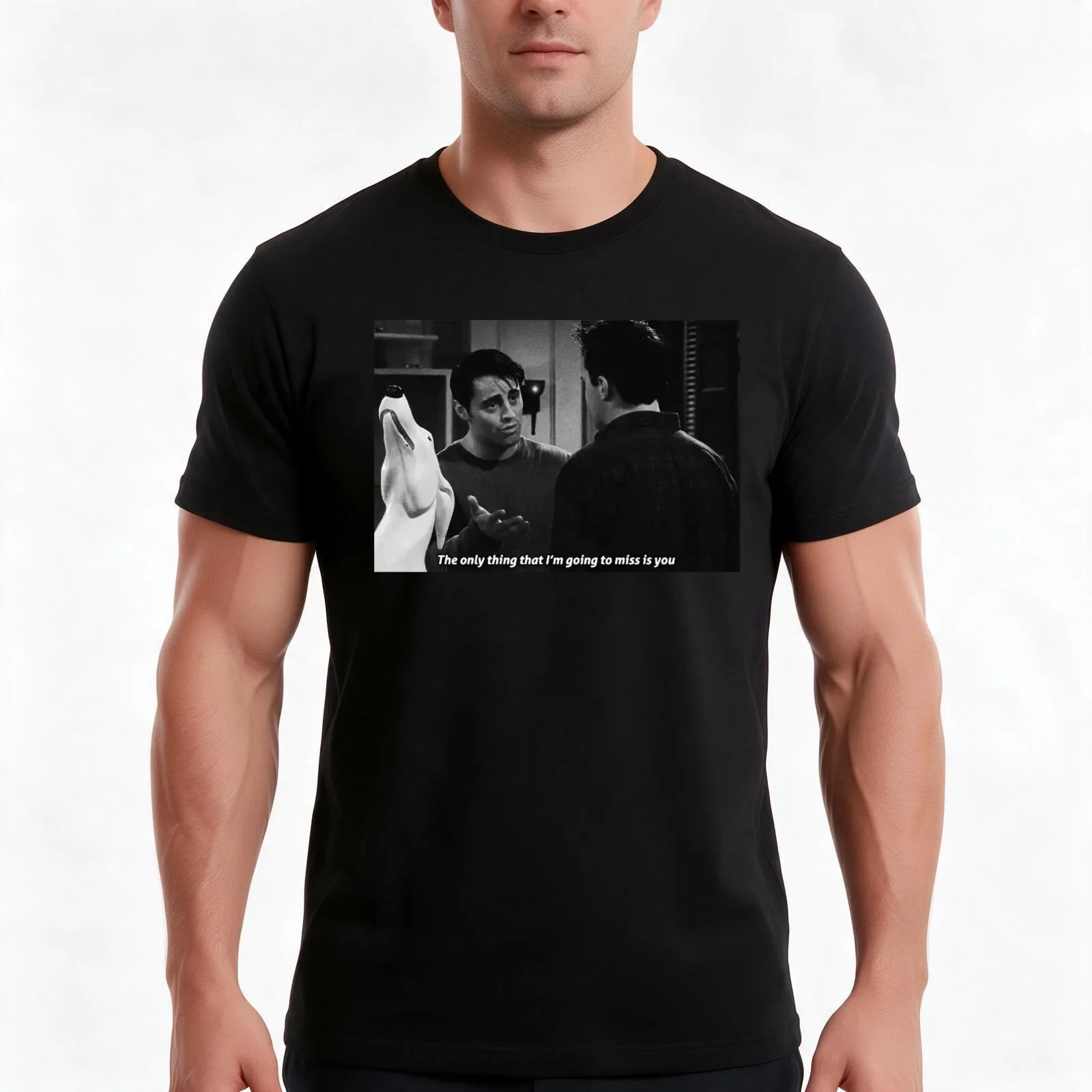 Matthew Perry T-Shirt, Summer Casual Cotton Tee, Oversized Streetwear Tops, Vintage Graphic Print, Loose Fit Short Sleeve