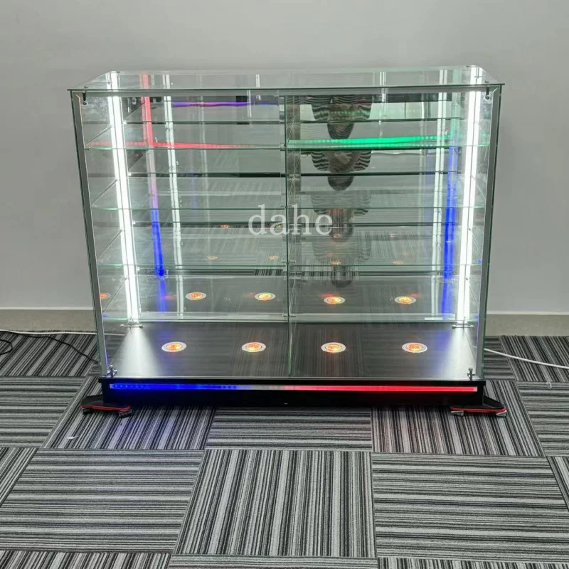 Custom. Hot Selling Display Met Verlichting Vitrine Rookkast Glazen Vitrine Display