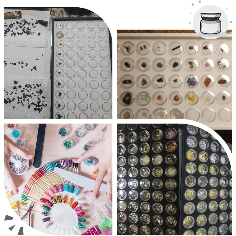 1Set 50 Gem Display Case Diamond Gemstone Storage Box