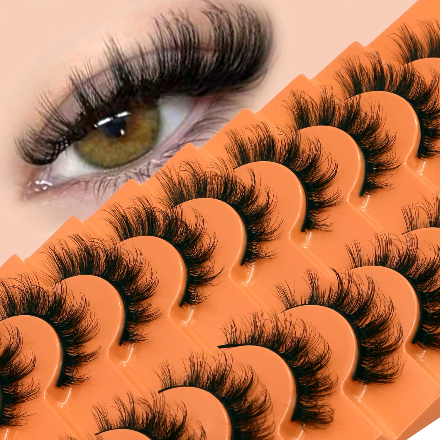 Veltrinay 3D-Nerzwimpern, Vollstreifen-Wimpern, weich, dick, 100 % handgefertigt, falsche Wimpern, luxuriös, hochwertiges gefälschtes Wimpern-Make-up