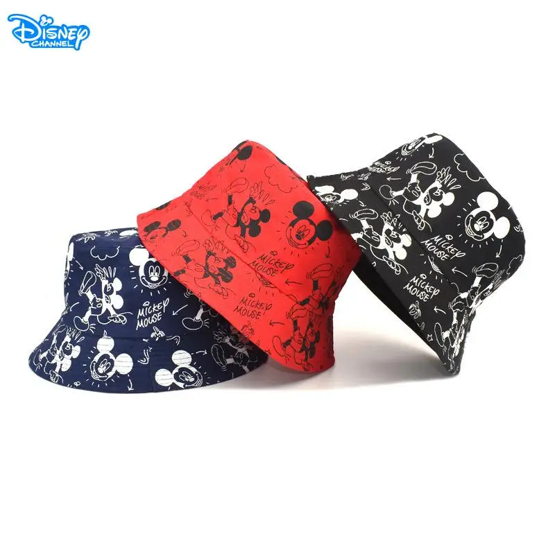 2024 Disney Mickey Mouse Bucket Hat Mickey Fishing Cap Cute Minnie Bob Ricard Panama Hats Summer Shade Cap Female Kids Caps Gift