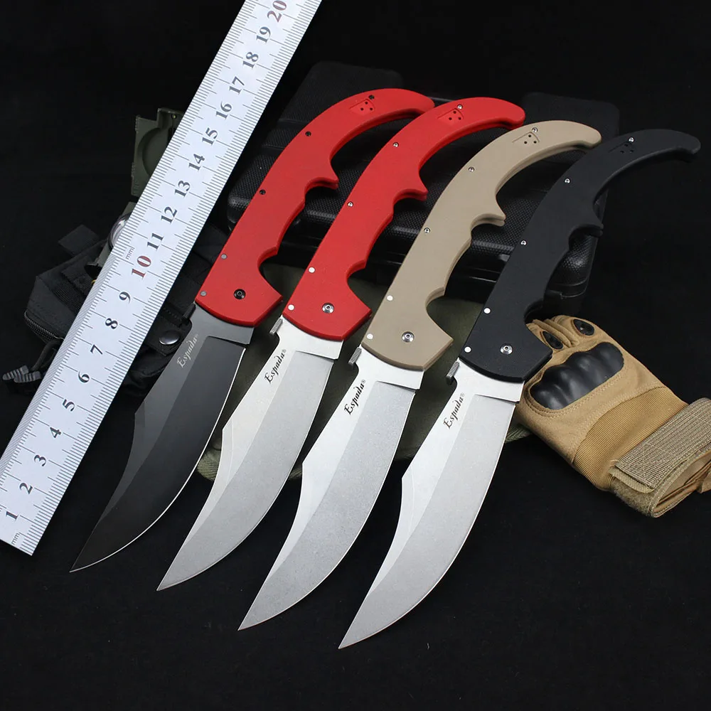 Cold Professional Hunting Knife 8Cr13Mov Steel Blade 17.16''espada XL EDC Military Tactical Outdoor Large Folding Knives for Men