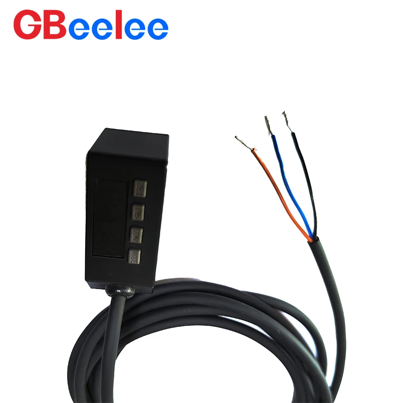 2PCS Color Code Contrast Optical Sensor RGB Light Source Color Recognition Photoelectric Switch Color Correction Mark Digital Se
