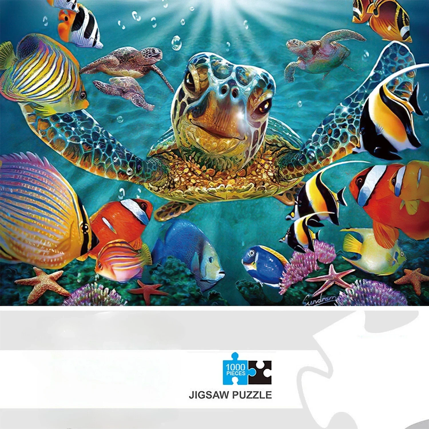 Ocean Giant Turtle Paper Jigsaw Puzzle for Adults 500/1000/1200/2000PCS Home Decor Floor Puzzle Educational Toy Kids Family Fun