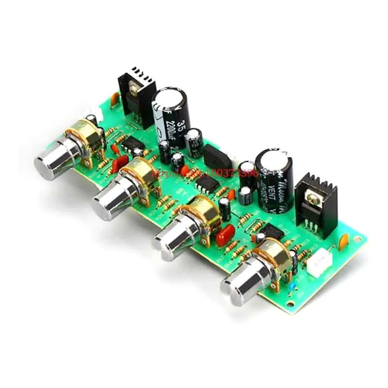 

KYYSLB Dual AC12~15V NE4558 Amplifier Front DIY Fever Tone Board with High and Low Sounds Left and Right Balance Tuning