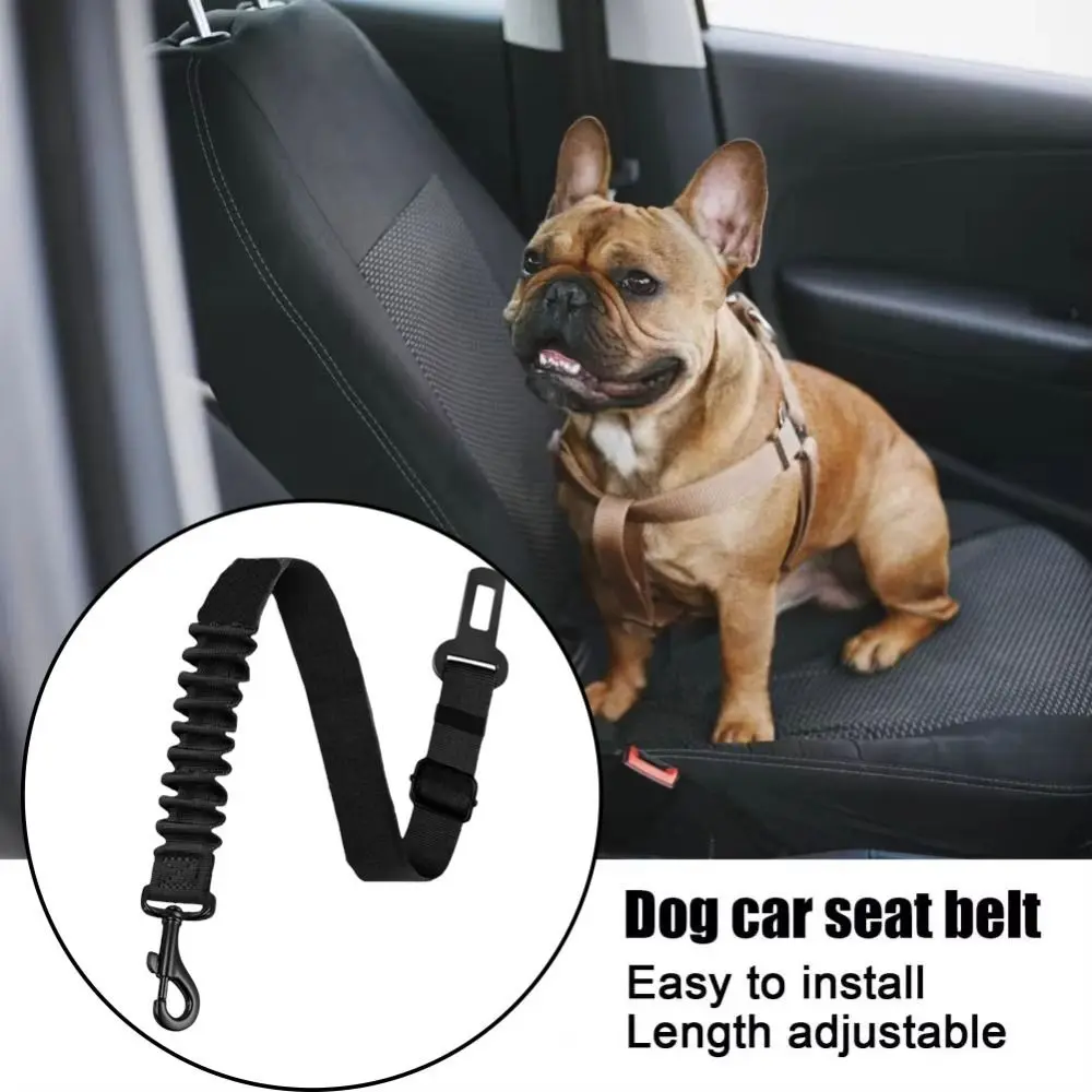 

Регулируемый ремень безопасности для собак, протестированный на ударную нагрузку, утолщенный, с надежными застежками, эластичная шлейка для собак всех размеров