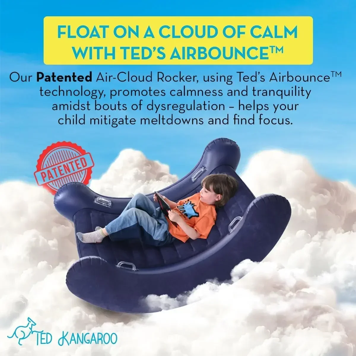 Cloud Rocker | Sensory Chair for Kids, Includes Electric Air Pump