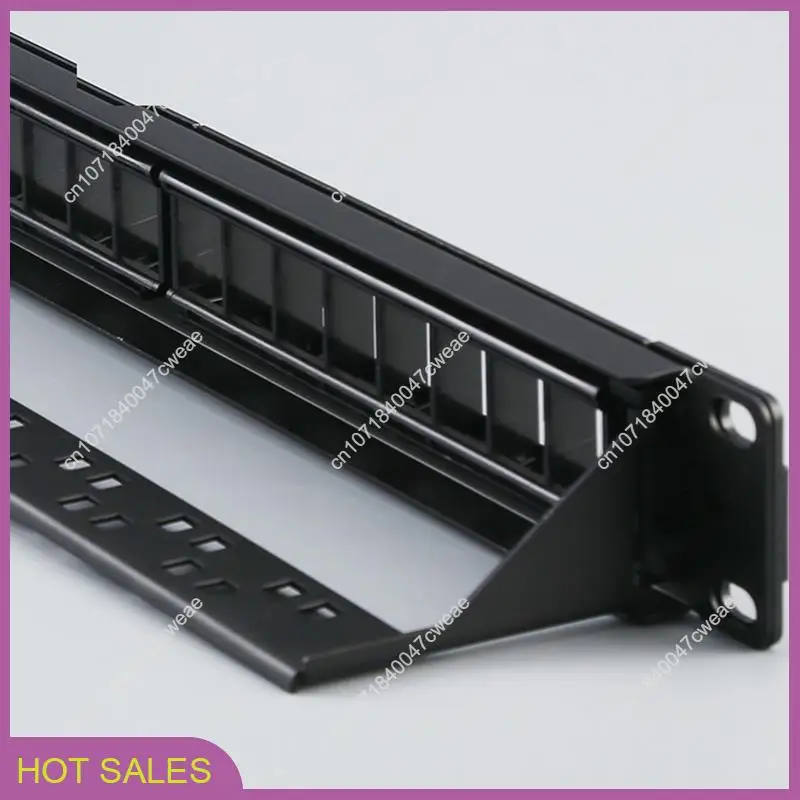 

2Pcs 19-Inch 1U Cabinet Rack Through 24-Port CAT6 Patch Panel RJ45 Network Cable Adapter Keystone Jack Modular Panel-A98U