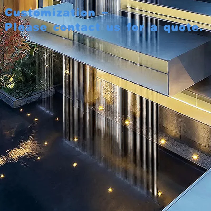 

custom.Unique Design Curtain Wall Decoration Garden Rain Curtain Fountain and Waterfalls