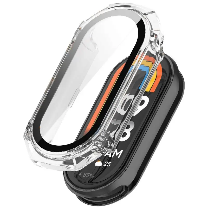 Tempered Glass Case For Xiaomi Mi Band 9 8 NFC Ceramic Smart Watch Strap Bumper Cover Band9 Band8 Screen Protector Accessories