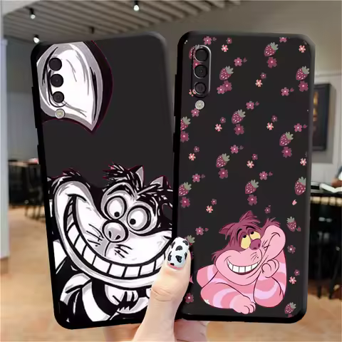 phone Cases for Samsung A55 A22 A14 5G case A12 A35 A54 A73 A70s A15 A24 4G funda Antiscratch cover Disney Alices Cheshires Cat