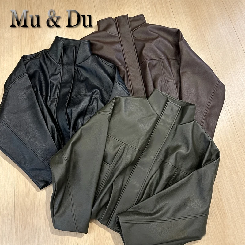 Women's Autumn Fashion Faux Leather Bomber Jackets Coats Winter Female Loose Biker Jacket Vintage New Outerwear Streetwear