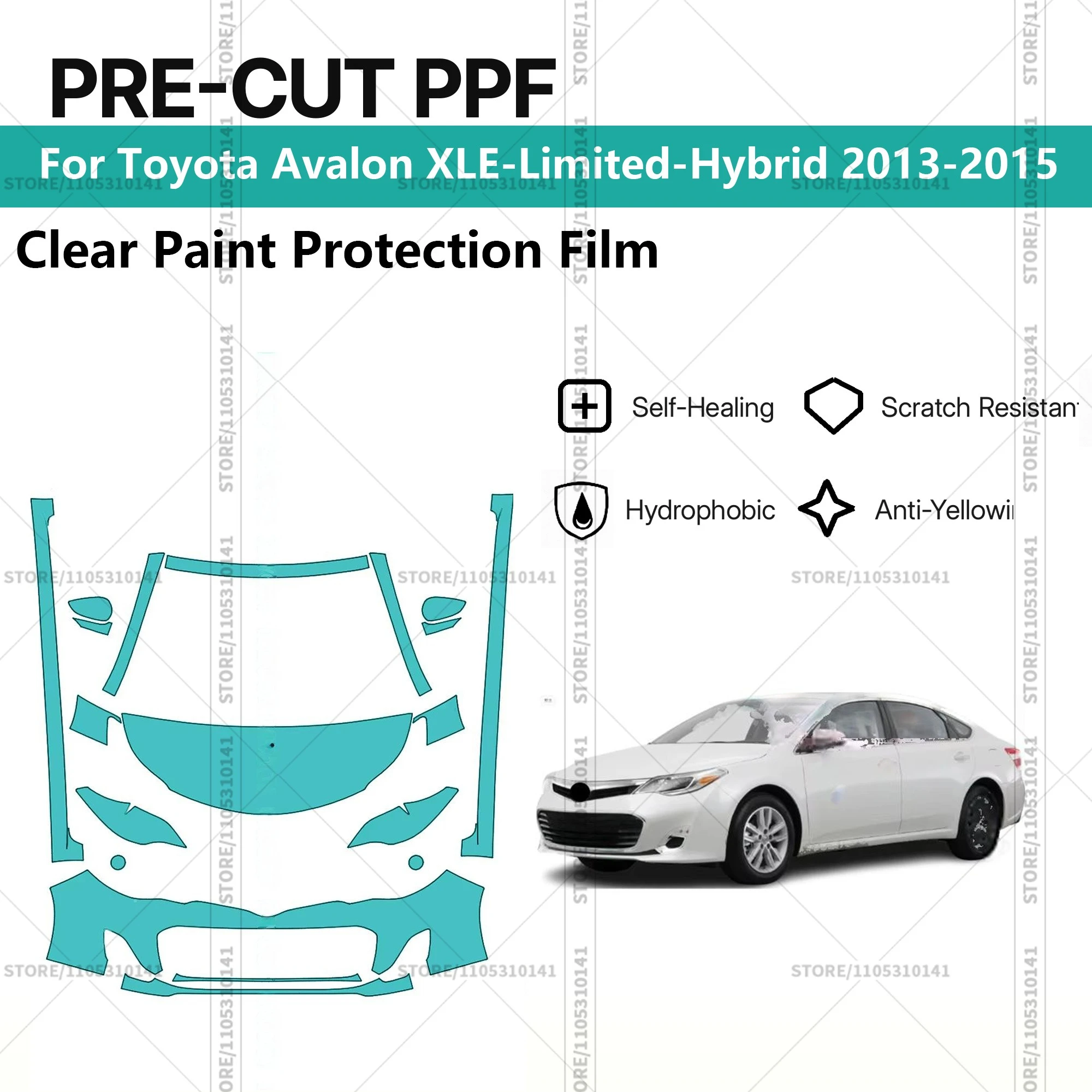 For Toyota Avalon XLE-Limited-Hybrid 2013-2015 Pre-Cut Paint Protection Film PPF Transparent Car Film Automotive PPF