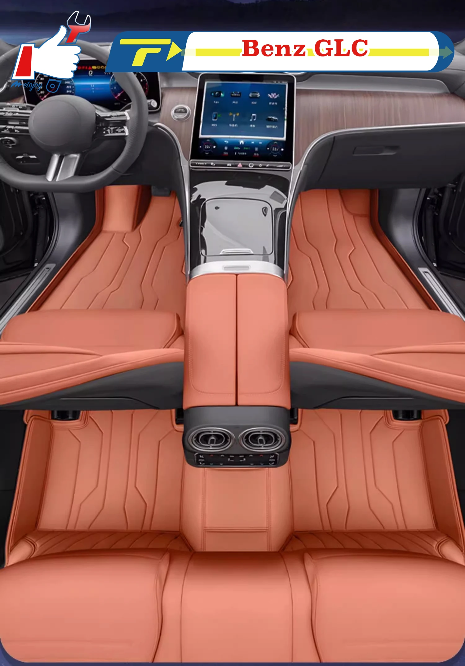 

Left-hand Drive Car Floor Mat For Benz GLC 260 300 2016-2024 5 Seats Full-Surround Foot Mat Mat Floor Liner Floor Carpet