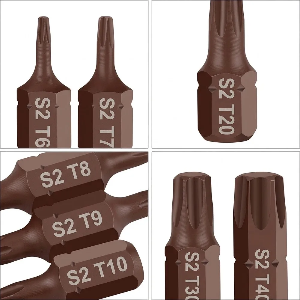 For Automotive Workshops Short Head Screwdriver Bits Alloy Steel Driver Bits High Hardness Tool Steel Anti-slip Precision Fit