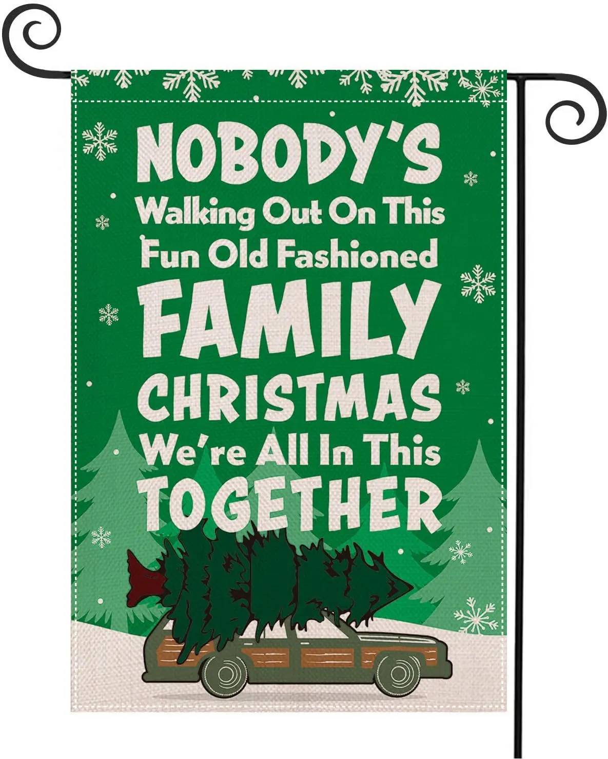 Christmas Vacation Garden Flag, Funny Xmas Yard Decor, Griswold Family Christmas Decorations 12.5 x 18 Inch SDHYQ NWO SL EEN yyi