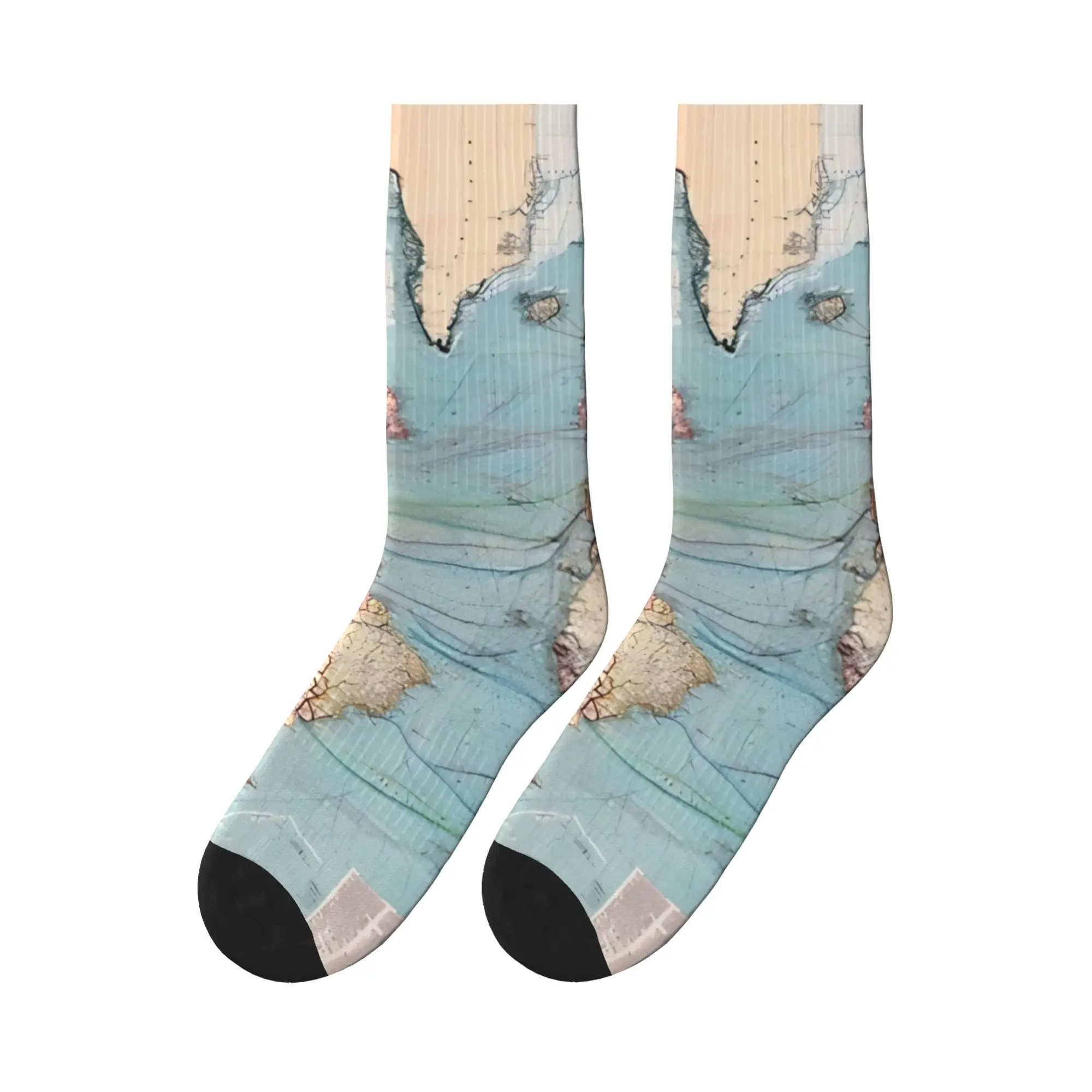 

Vintage Map of The World Socks Gothic Stockings Autumn Non Slip Unisex Men Socks Breathable Graphic Outdoor Sports Socks