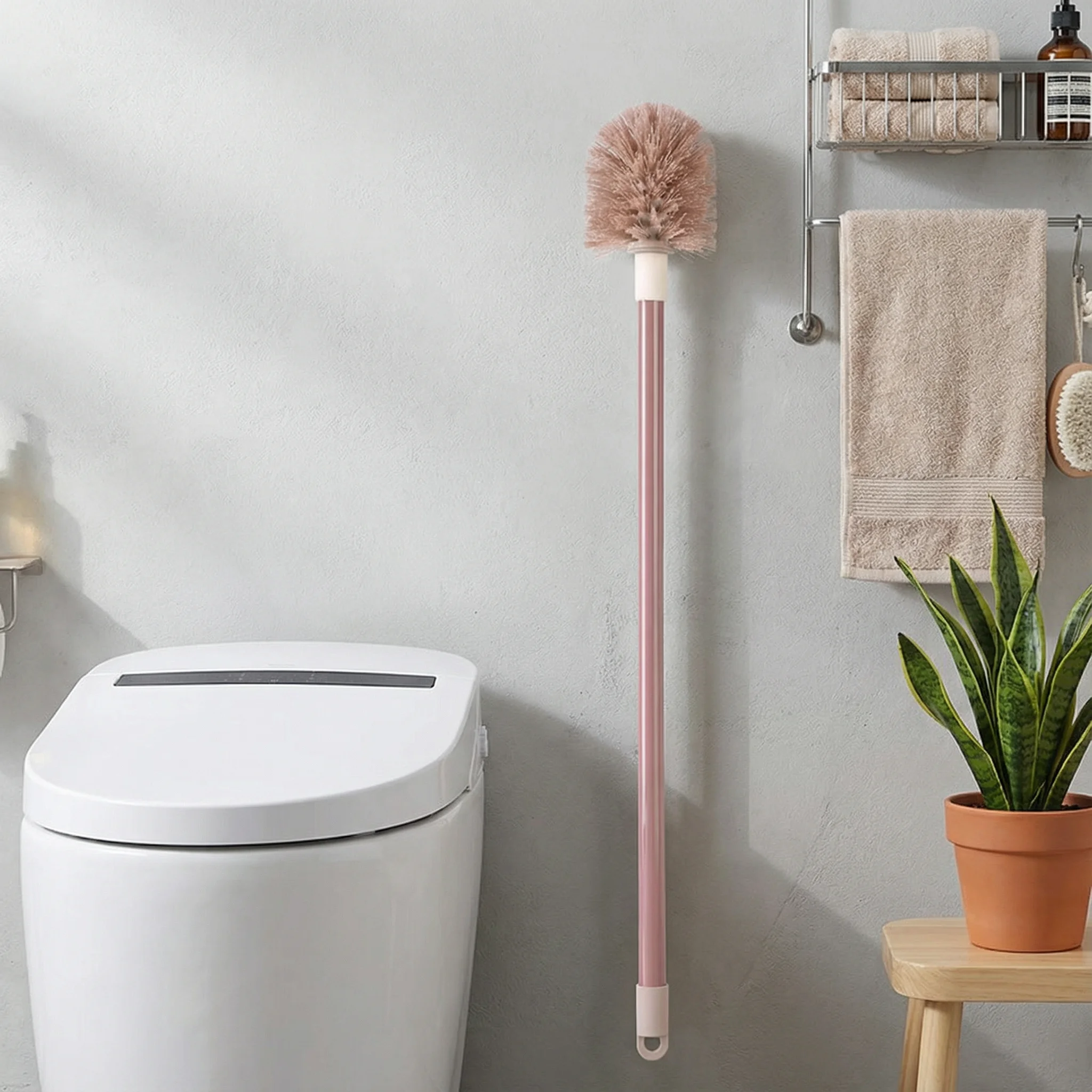 

Щетка для унитаза с длинной ручкой и удлиненным стержнем, не оставляющая ворса, для чистки ванной комнаты, настенная, для твердых поверхностей, для домашнего использования