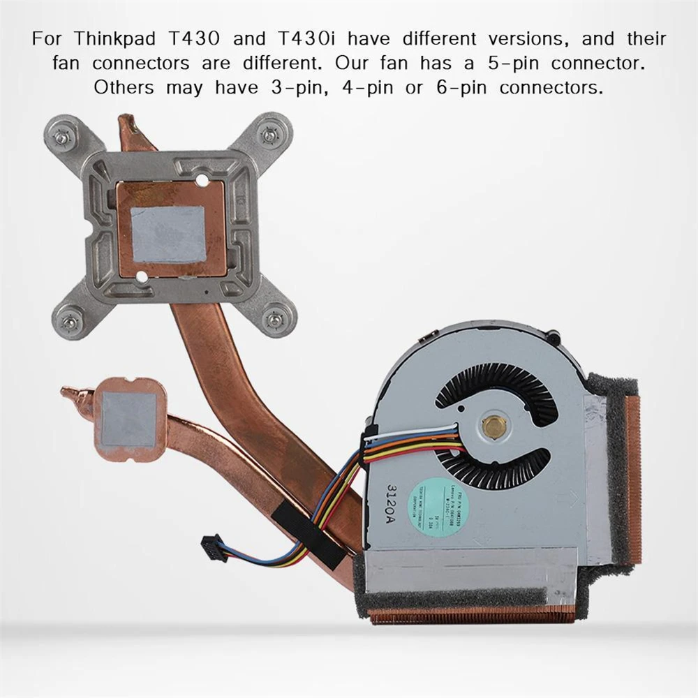 Imagem -02 - Original para Lenovo Thinkpad T430 T430i Cpu Ventilador do Dissipador de Calor do Radiador Refrigeração Fru 04w3270 0b41088 04x3788 04w3269 Novo