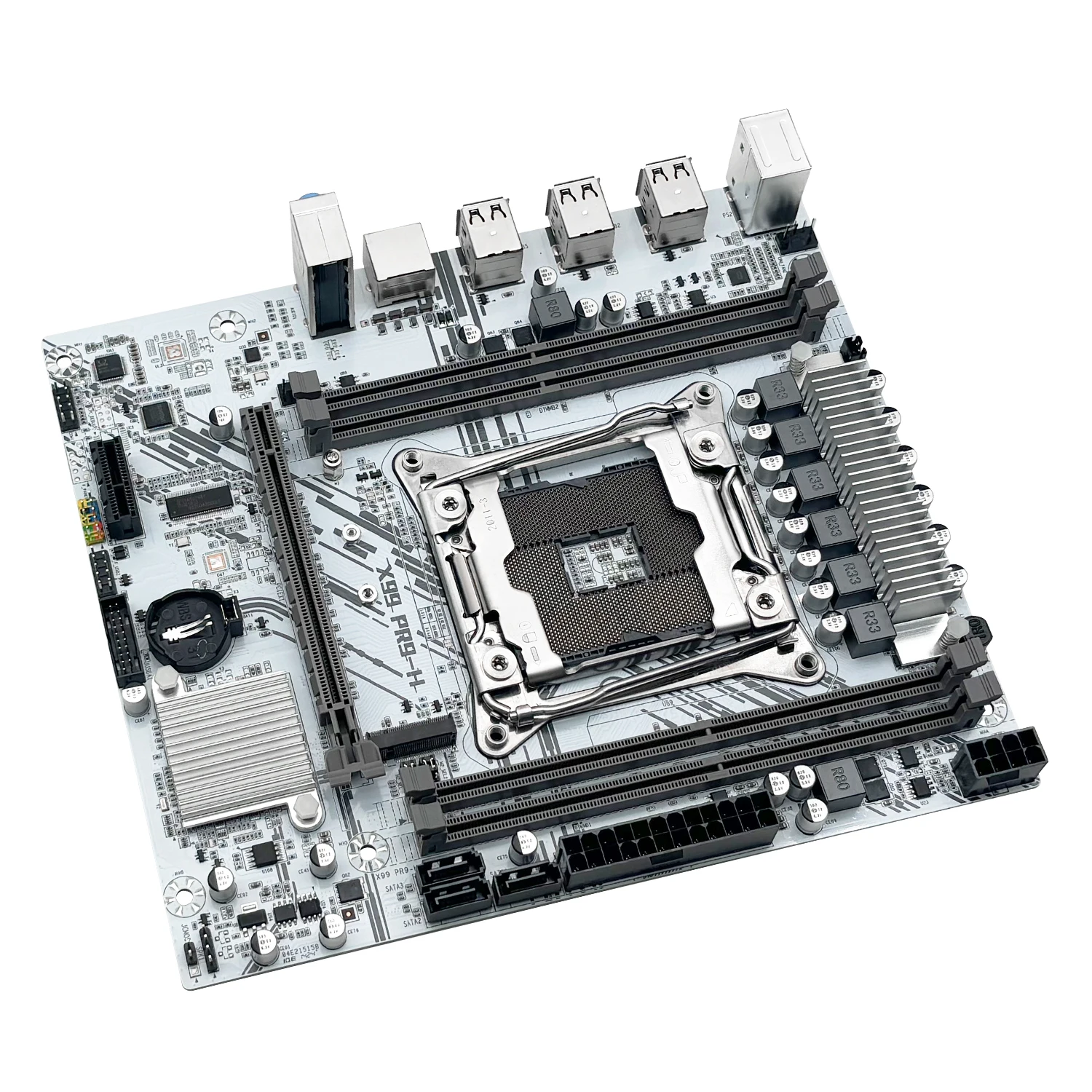 Imagem -04 - Machanist-kit de Placa Mãe X99 Branco Cpu Intel Xeon e5 2630 v4 Lga20113 Ddr4 8gb Memória Ram 2133mhz Nvme M.2 Sata M-atx