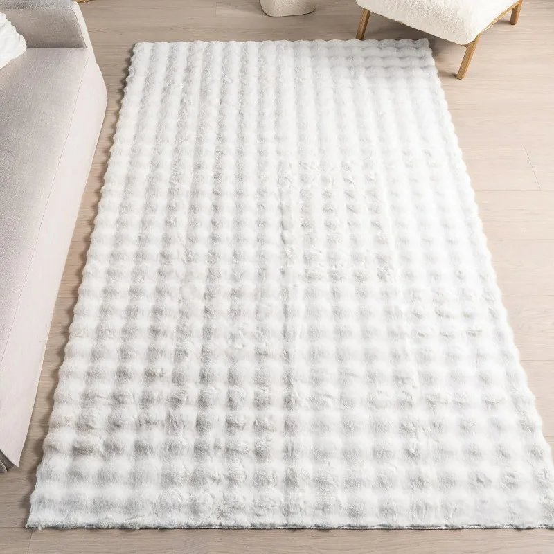 8x10 Ft Cozy Plush SuperiorWash Area Rug for Living Room, Machine Washable, Non-Slip, Soft Fluffy Shag Carpet for Bedroom