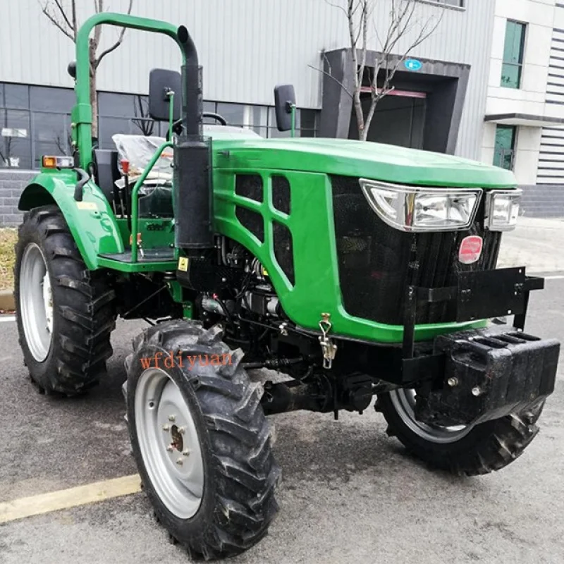 china：Greenhouse Orchard Wheel Tractor With Anti-rolling Frame 4*4 70HP 4 WD Mini Tractor