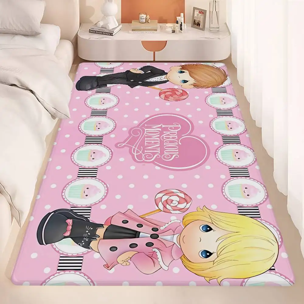 Precious Moments Cute Floor Mat Rectangle Anti-slip Home Soft Badmat Front Door Indoor Outdoor Mat Hotel Decor Mat