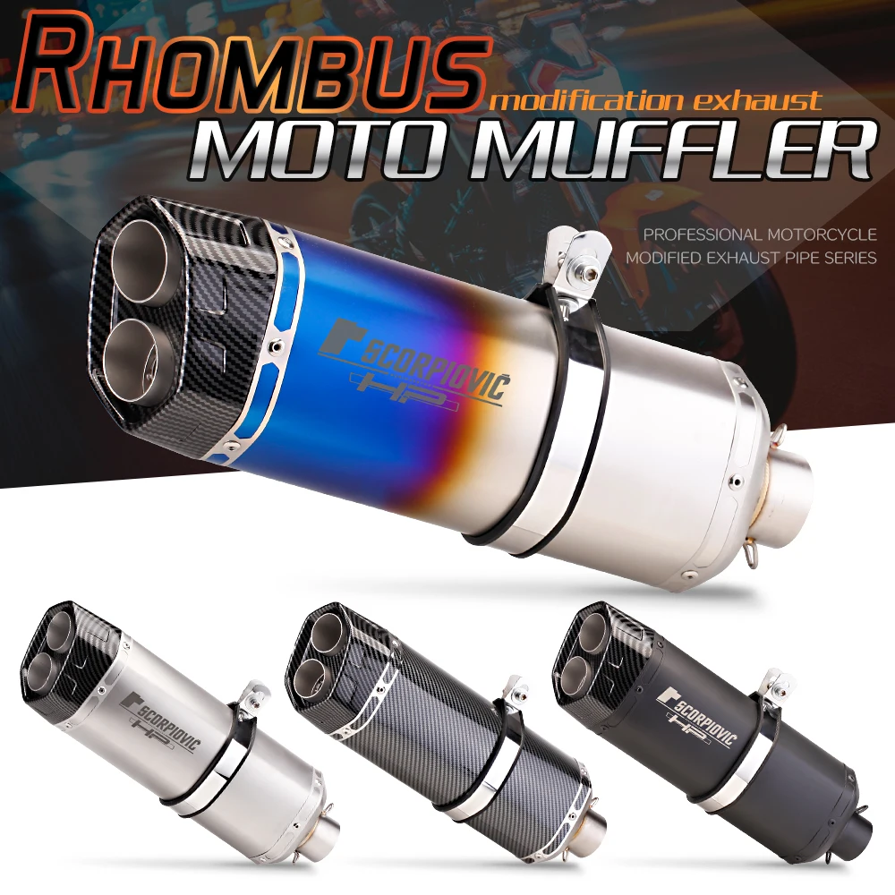 

51mm Motorcycle Exhaust Muffler Escape Moto Modified With DB Killer For GSX8S CB400F MT03 DUKE1290 NSS750 XSR155 NMAX155 S8