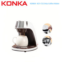KONKA Drip Coffee Maker - 10-Cup, Auto Shut-Off, Reusable Filter, Compact, Ideal for Home & Office, Brews Fresh Coffee KCF-CS2