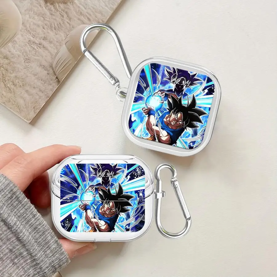 Dragon Balls SSB Gokus Clear Earphone Cases Cover With Hook Case For Samsung Galaxy Buds 3 FE Live 3Pro 4Pro 2Pro 2 4 Pro