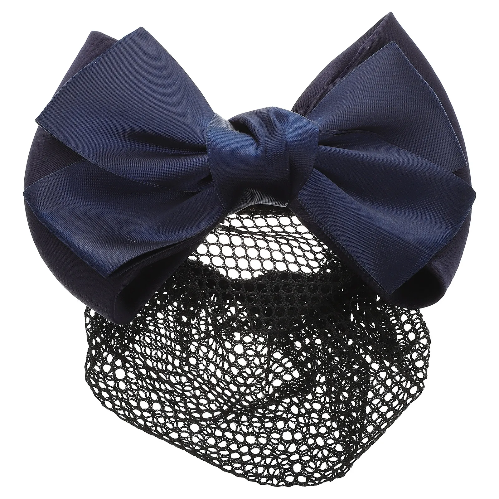 

1Pcs Bowknot Hair Snood Women Elastic Bun Net Heat Resistant Neck Cooling Elegant Headdress Work Party Date Pearl Decorated