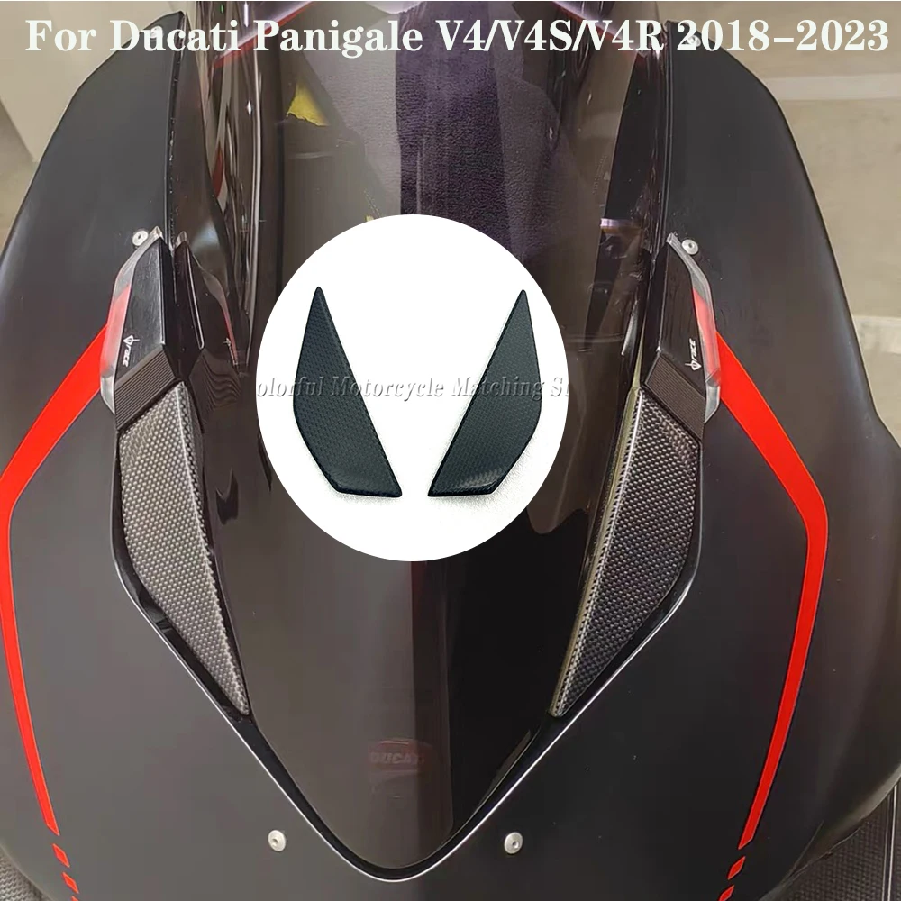 

New For DUCATI Panigale V4 V4S V4R 2018-2023 Carbon Fiber Rear Mirror Cover Front Fairing Motorcycle Modified Parts Decorate Cap