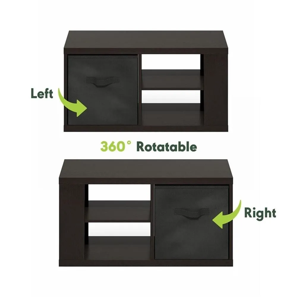 طاولة القهوة الحديثة مع صندوق تخزين بلمسة نهائية من خشب البلوط الداكن #6