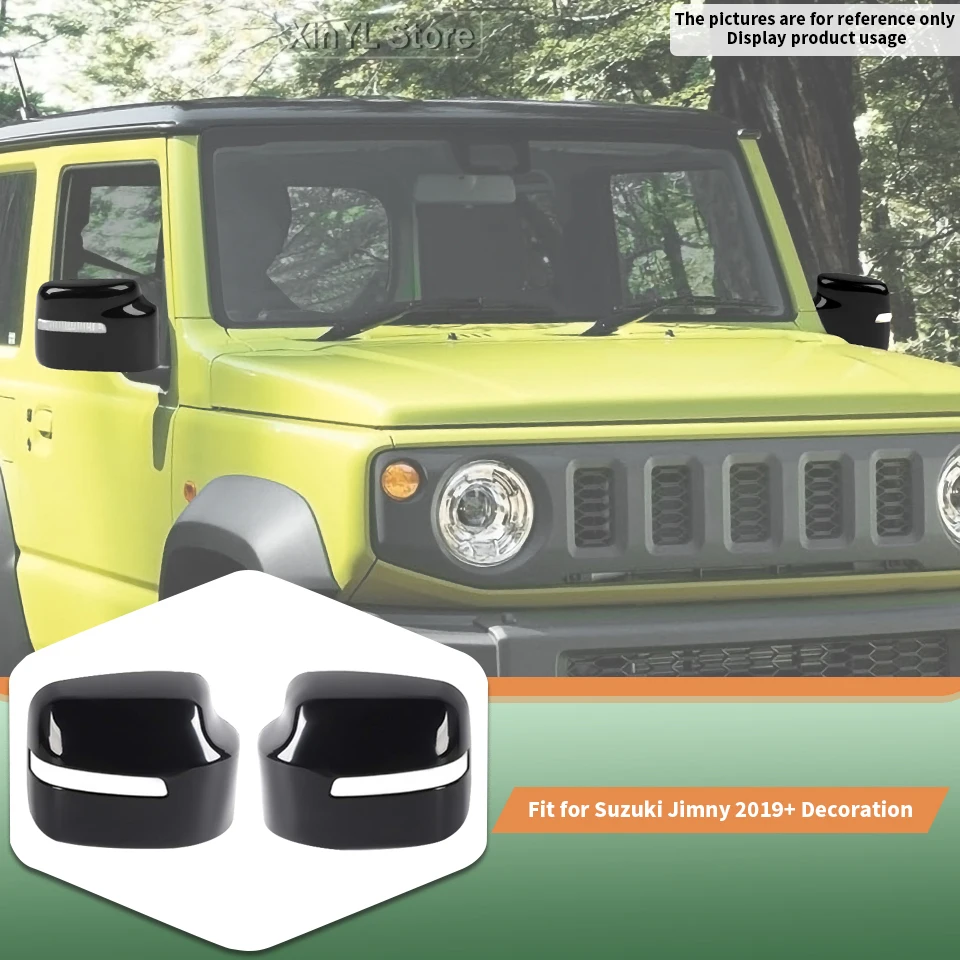 

2pc Car Rearview Mirror Shell Decoration Cover Trim for Suzuki Jimny JB64 JB74 2019 Up Exterior Accessories