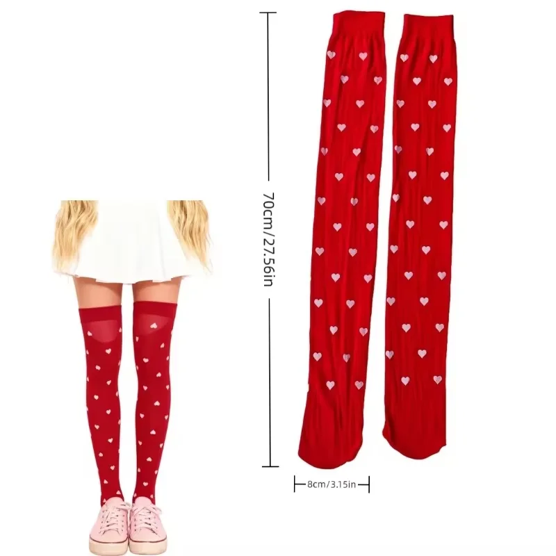 جوارب PESENAR عالية لعيد الحب بنمط أبيض على شكل قلب: إضافة جوًا رومانسيًا كلاسيكيًا وحلوًا #2