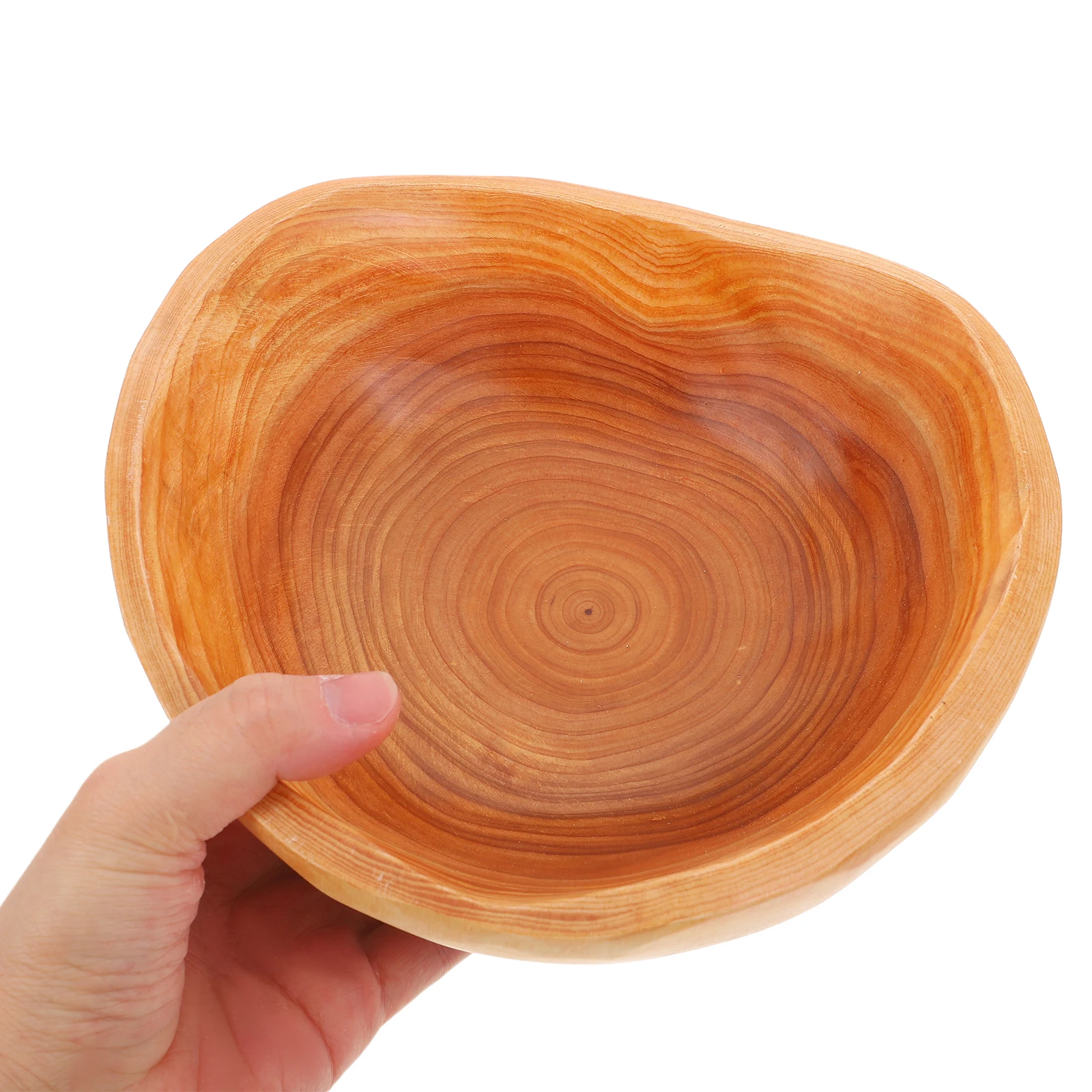 

Irregular Wooden Fruit Plate Solid Wood Bowl Serving Snacks Salad Tray Decorative Carving Wooden Tray Natural Fruit Holder