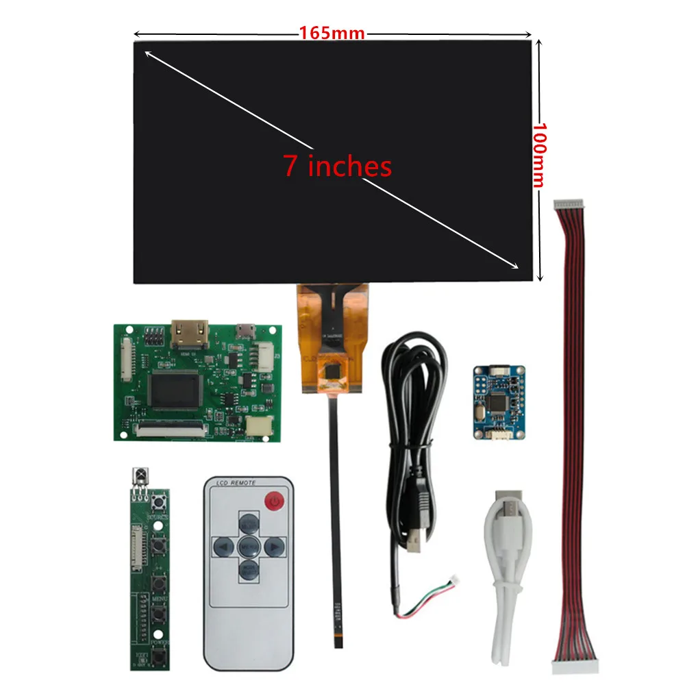 

7 Inch IPS LCD Display Screen Driver Control Board HDMI-Compatible Digitizer Touchscreen Monitor For Raspberry Pi Banana PC