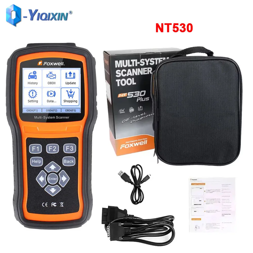

Foxwell NT530 Plus OBD2 Scanner For BMW Ford Chrysler Nissan Porsche Engine OIL SAS Calibration Code Reader Car Diagnostic Tool
