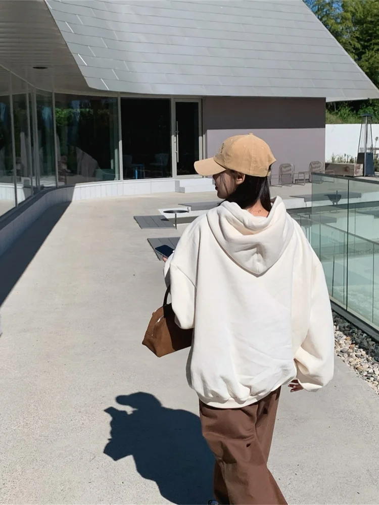 Z عارضة المتضخم هوديي Fce اصطف مطبوعة بسيطة Sle المرأة البلوز النسخة الكورية طويلة Sve جولة Ne البلوز #3