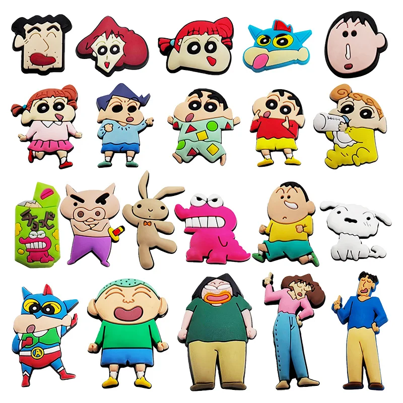 

MINISO 1-21pcs Crayon Collection Shoes Charms for DIY Shoe Decorations Accessories Sandal Decorate Kids Gift