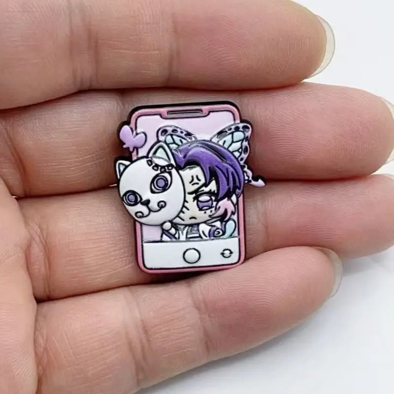 6pcs Cartoon Brooch Badge Clothing Backpack Accessories Pin Alloy Badge image 5