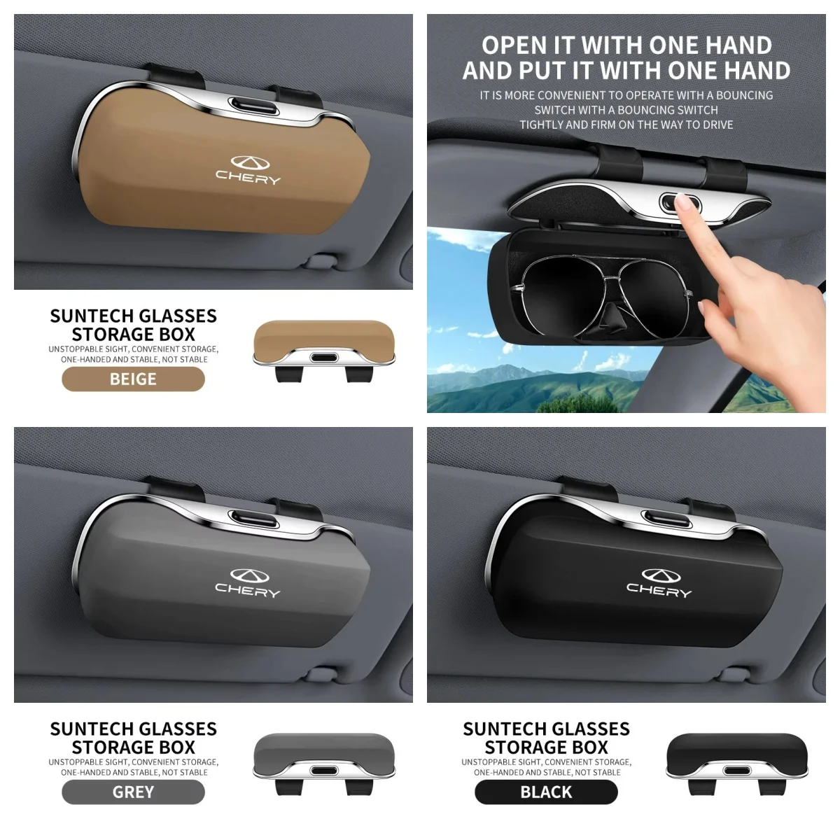 Car Sun Visor Sunglasses Glasses Storage Box For Chery Tiggo7 Pro Tiggo8 Pro Omoda C5 Jaecoo J7 Jetour Dashing Interior Accessor