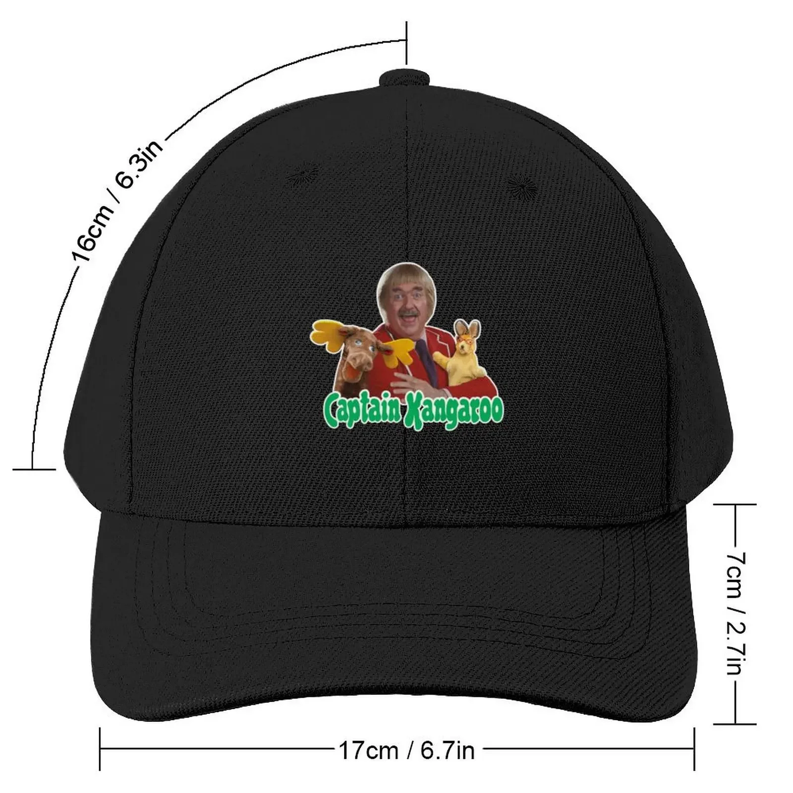 Captain Kangaroo Captain Kangaroo Baseball Cap black sun hat Icon Mens Women's