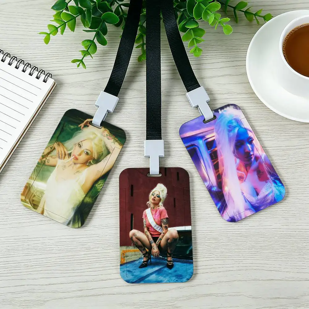 Singer M-Mon Laferte Neck Strap Lanyard Card Holder ID Bus Card Cover Badge Holder Pass Hang Rope Lariat Gifts Keys Accessories