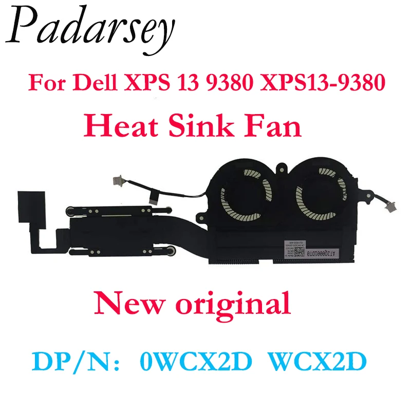 New Original for Dell Laptop XPS 13 9380 XPS13-9380 Cpu Heatsink Fan Radiator Module Cooling Fan 0WCX2D WCX2D