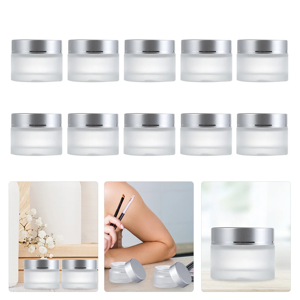 10 stuks matglazen crèmeflessen compact ontwerp hervulbare lekvrije containers voor reizen naar huis gezichtscrème opslag